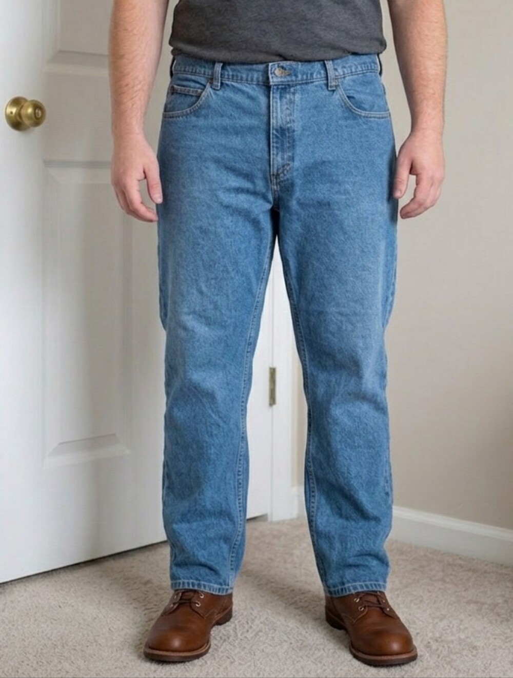 L.L. Bean Men's Double L Heavyweight Denim Straight Leg Jeans Size 40